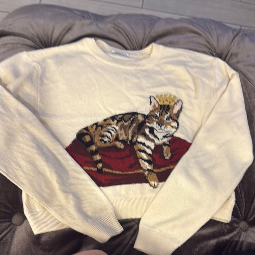 Dolce & Gabbana Cream Knit Sweater size 9/10 kids